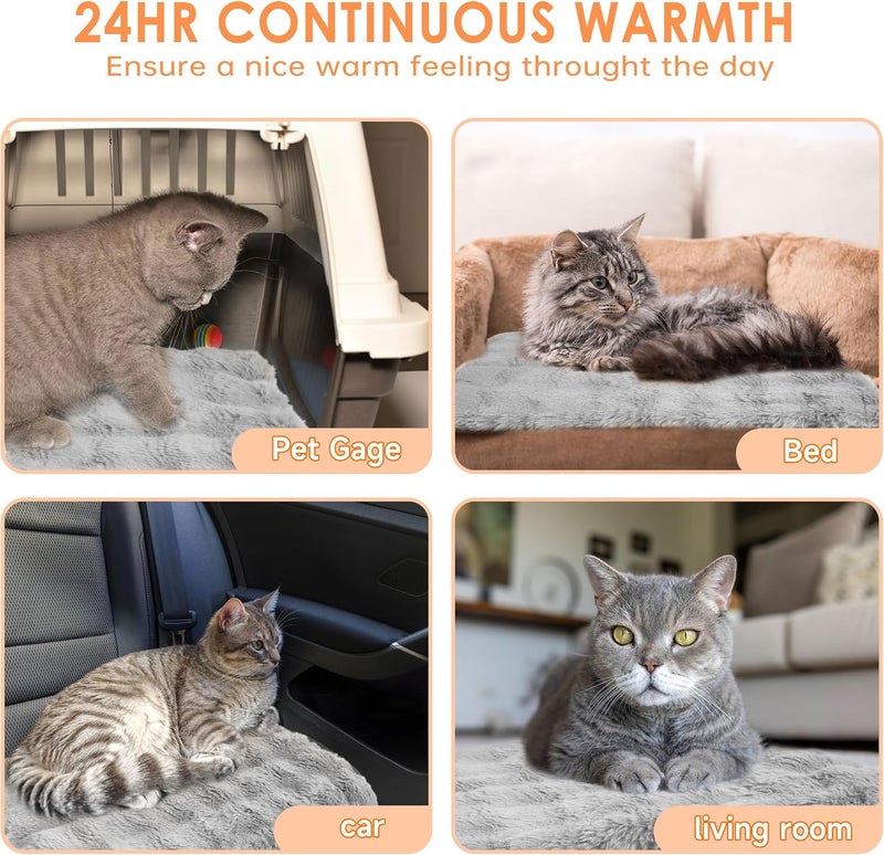 ZINGTERRA Self Warming Cat Bed,Self Heating Cat Dog Mat,Soft Extra Warm Thermal Pet Pad for Indoor Outdoor, Washable Cover Non-Slip Bottom Dog Thermal Blanket (23.7" x 17.8") - Image 4